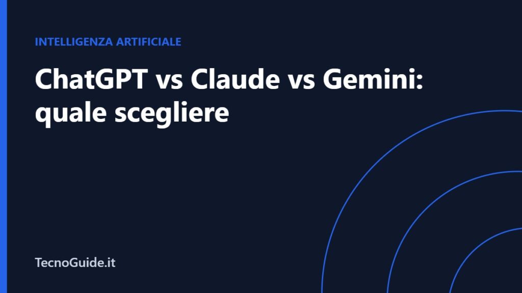 Confronto tra ChatGPT, Claude e Gemini