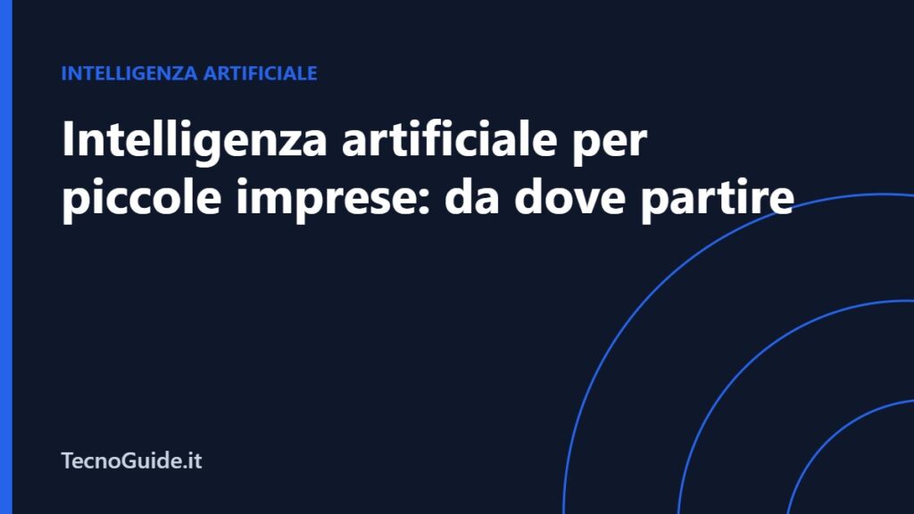 Intelligenza artificiale per piccole imprese