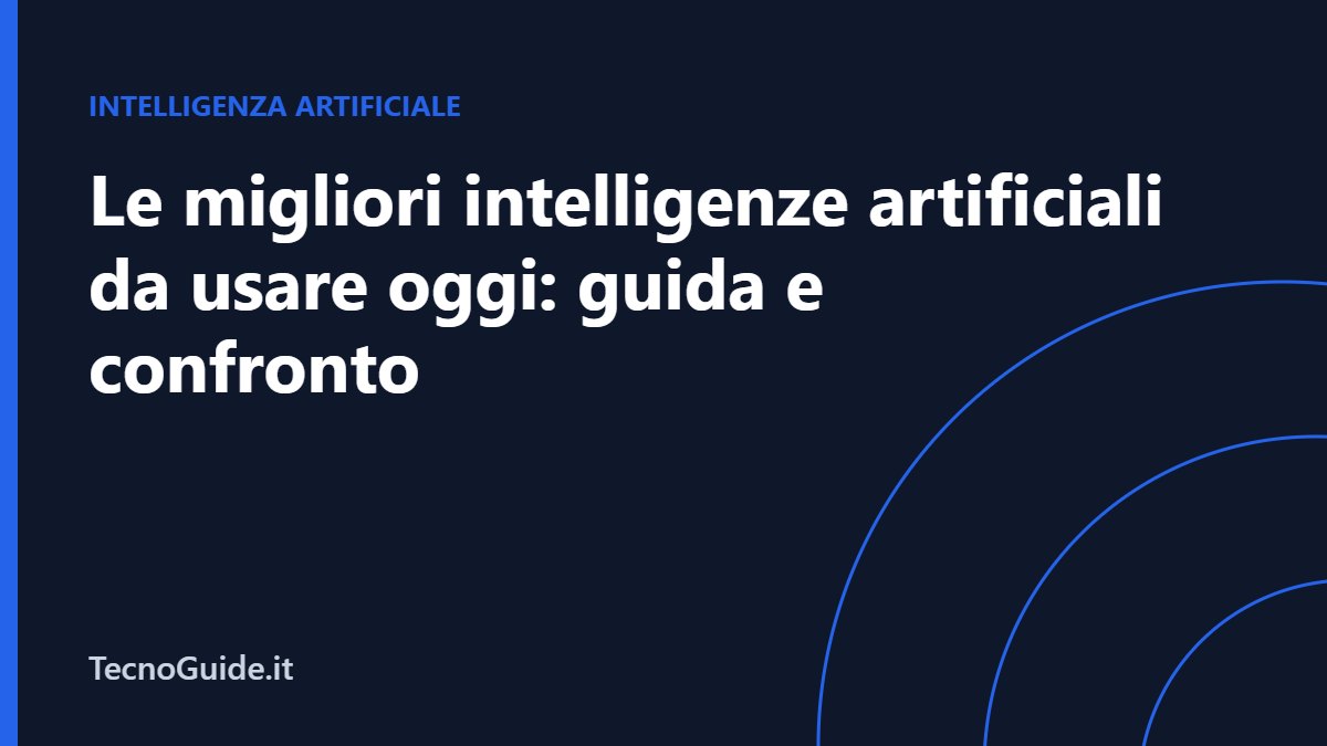 Le migliori intelligenze artificiali da usare oggi: guida e confronto