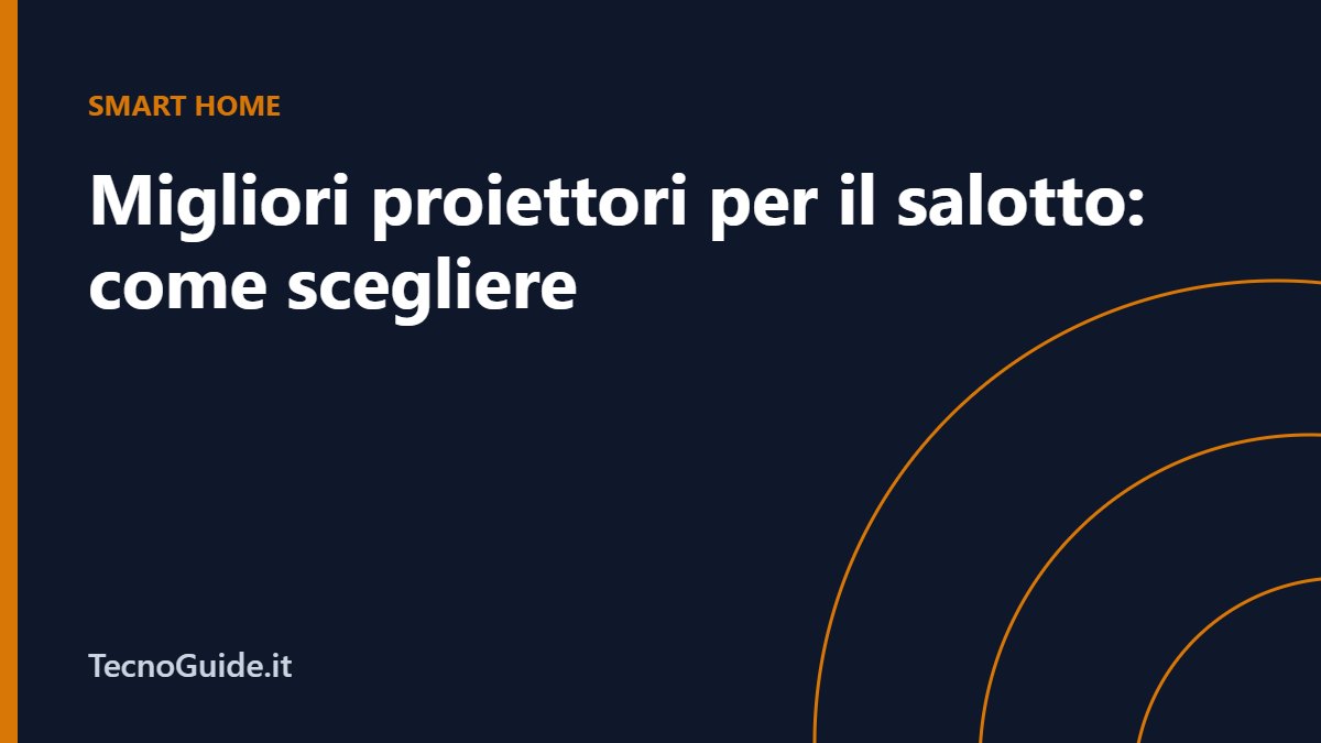 Migliori proiettori per il salotto: come scegliere (guida 2026)